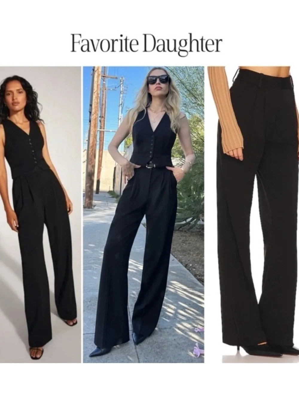 Favorite Daughter the favorite pant shortie dress pants trousers in black sz 6